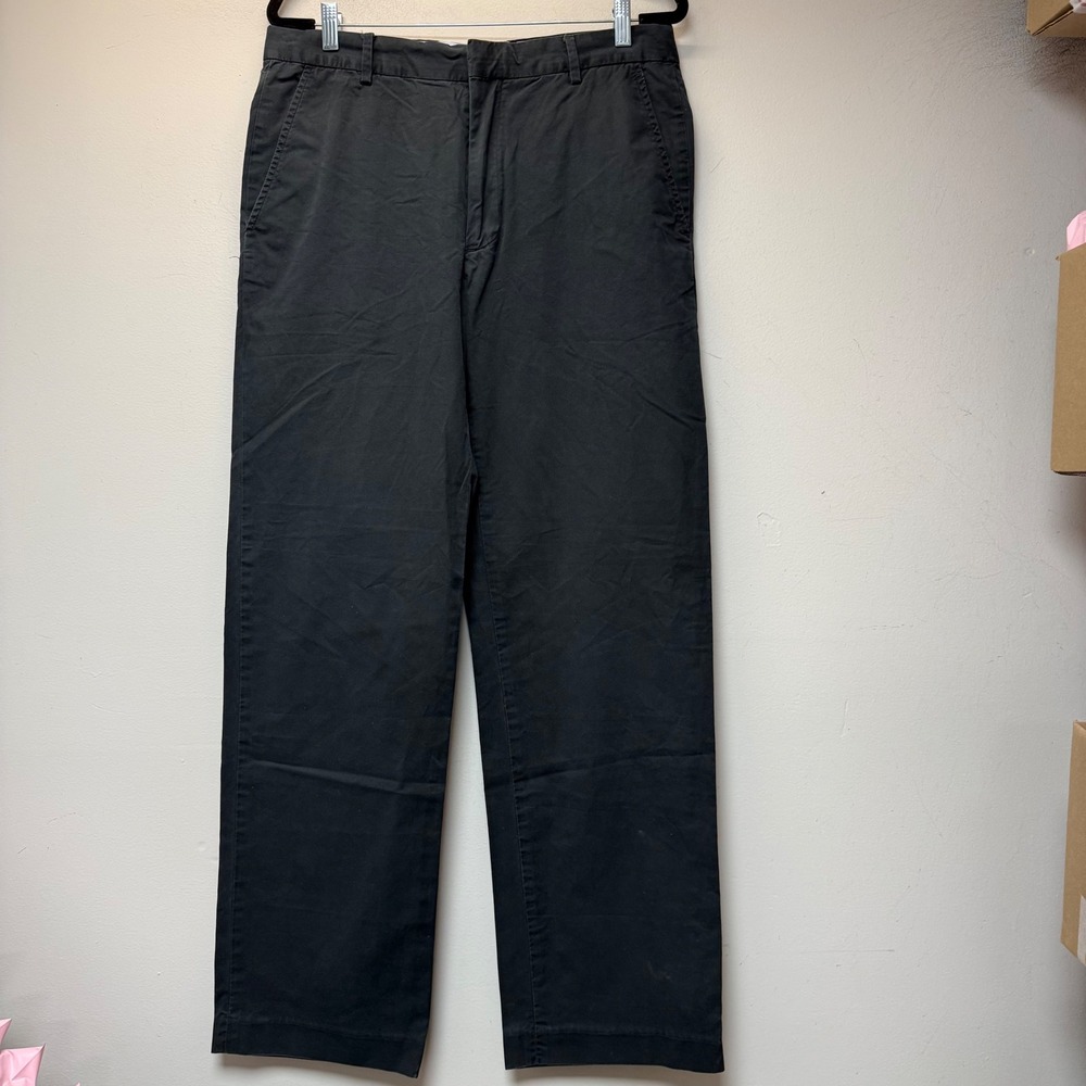 Banana Republic Straight Dress Chino Mens 35x34 Black Excellent Cotton‎ Twill